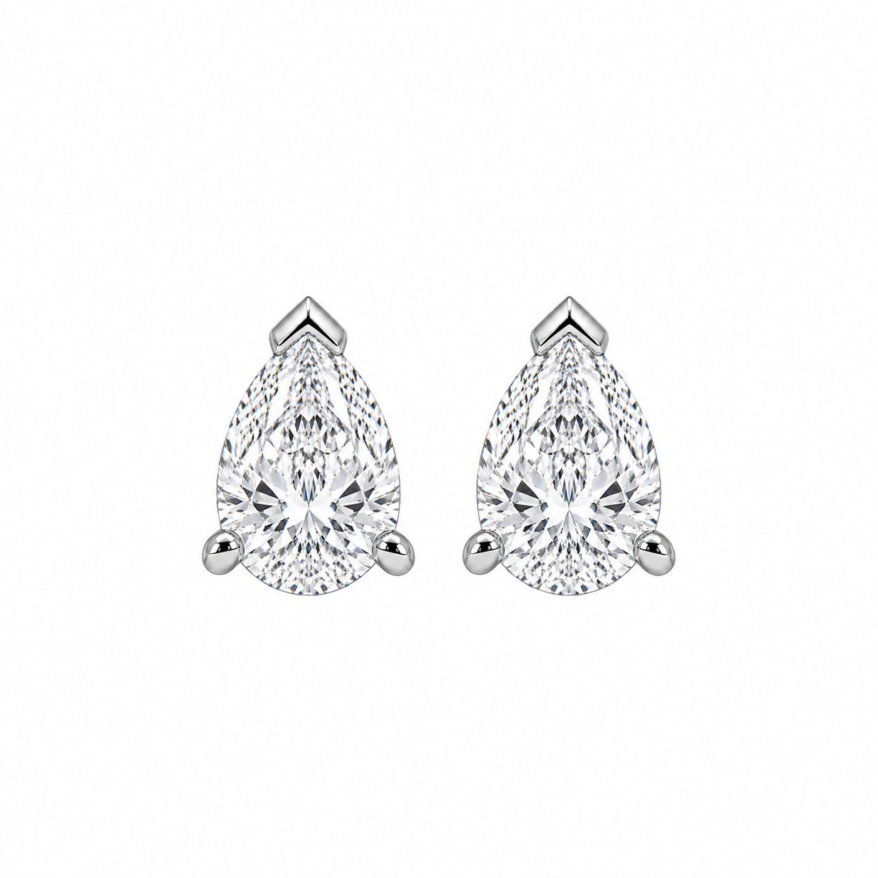 Kylie Pear Moissanite Studs