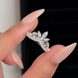 “TIARA” WISHBONE STERLING SILVER RING